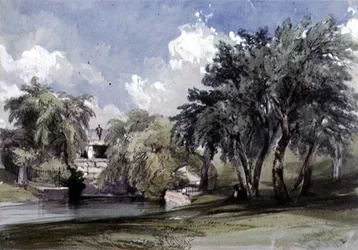 Vandfaldet i Hyde Park (wc på papir)